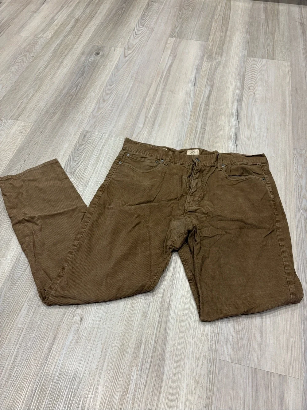 J. Crew Men's Corduroy Pants in Chestnut Brown